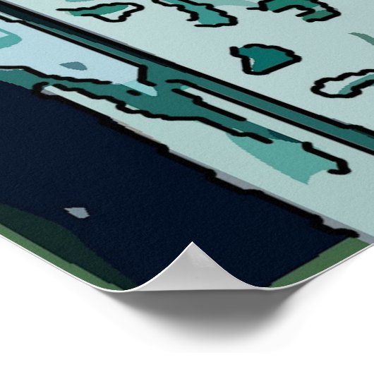 Abstrakte Unterkunft Poster (Ecke)