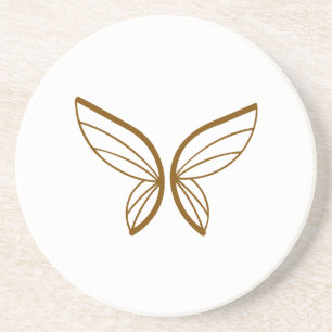 Abstrakte Untersetzer der Butterfly-Silhouette