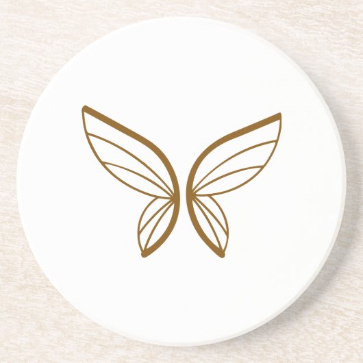 Abstrakte Untersetzer der Butterfly-Silhouette (Vorne)