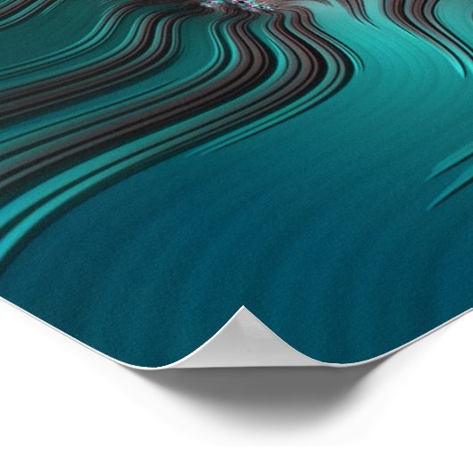 Abstrakte Unterwasserlandschaft des Fraktals Poster (Ecke)