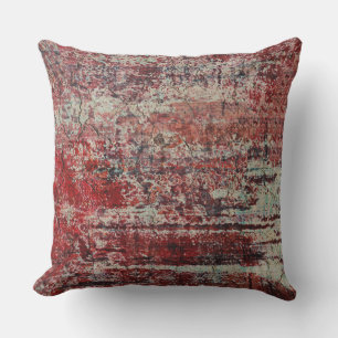 Abstrakte Urban Grunge Red Tan Türkis Green Kissen