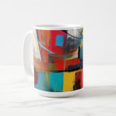 Abstrakte urbane Blöcke Kaffeetasse (Vorderseite Links)