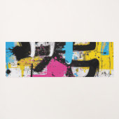Abstrakte urbane Graffiti-Splash-Kunst Yogamatte (Rückseite (Horizontal))