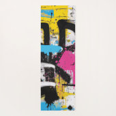 Abstrakte urbane Graffiti-Splash-Kunst Yogamatte (Rückseite)