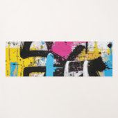 Abstrakte urbane Graffiti-Splash-Kunst Yogamatte (Vorderseite (Horizontal))
