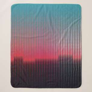 Abstrakte urbane Landschaft mit bunten Quadraten Sherpadecke