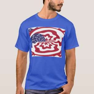 Abstrakte US Flagge Amerikanische Patriotische Kun T-Shirt