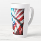 Abstrakte US-Flagge Latte Tasse (Rechte Ecke)