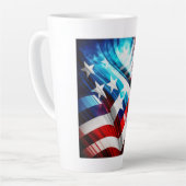 Abstrakte US-Flagge Latte Tasse (Linke Ecke)