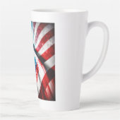 Abstrakte US-Flagge Latte Tasse (Rechts)
