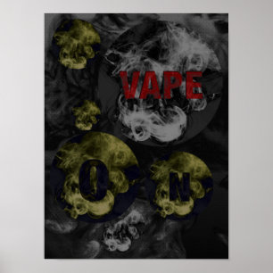 Abstrakte Vape-Wolken Poster