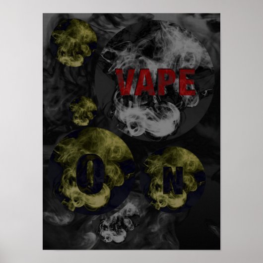 Abstrakte Vape-Wolken Poster (Vorne)