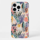 Abstrakte Vase Vase Kunst-Design in warmen Pastell iPhone Hülle (Rückseite)