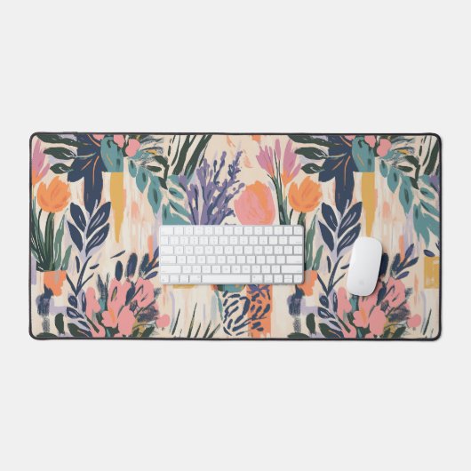 Abstrakte Vase Vase Kunst-Design in warmen Pastell Schreibtischunterlage (Tastatur & Maus)