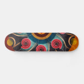 Abstrakte Vector Art Skateboard mit Blumenfarbe (Horizontal)