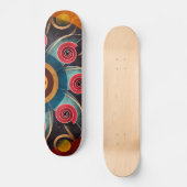 Abstrakte Vector Art Skateboard mit Blumenfarbe (Vorderseite)