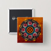 Abstrakte Vector Art-Taste (Quadrat) Button (Vorne & Hinten)