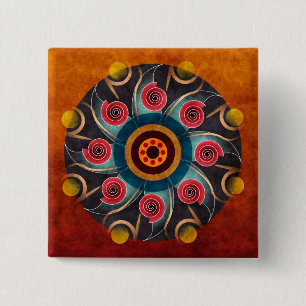 Abstrakte Vector Art-Taste (Quadrat) Button