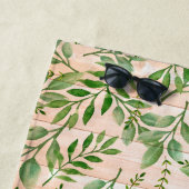 Abstrakte Vegetation auf Imitaten Hintergrund Holz Strandtuch (Beispiel)