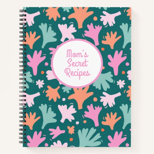 Abstrakte Veggies Name Rezept Notebook Notizblock (Vorderseite)