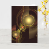 Abstrakte Verbindung Art Grußkarte Karte (Gelbe Blume)