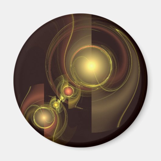 Abstrakte Verbindung Art Round Magnet (Vorne)