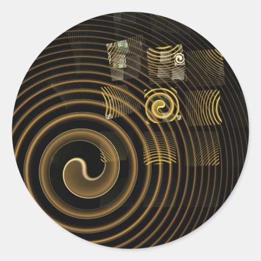 Abstrakte Verbindung Art Round Sticker (Vorderseite)