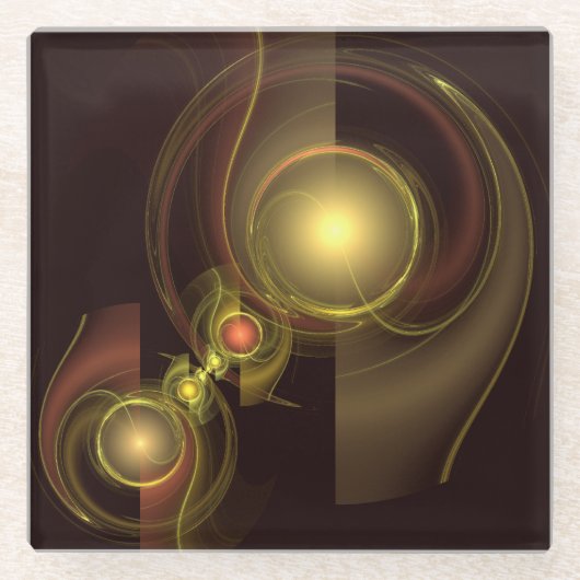 Abstrakte Verbindung Glasuntersetzer (Vorderseite)