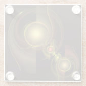 Abstrakte Verbindung Glasuntersetzer (Rückseite)