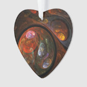 Abstrakte Verbindung Kunstakrylkherz Ornament (Vorderseite)