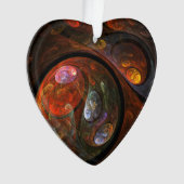 Abstrakte Verbindung Kunstakrylkherz Ornament (Vorderseite)