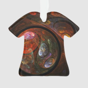 Abstrakte Verbindung Kunstakrylus-Shirt Ornament