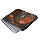 Abstrakte Verbindung Laptop-Sieb Laptopschutzhülle (Vorne Knopf)