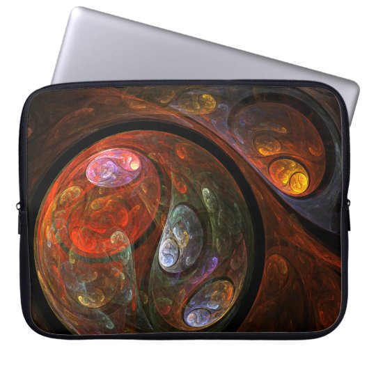 Abstrakte Verbindung Laptop-Sieb Laptopschutzhülle (Vorderseite)