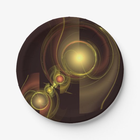 Abstrakte Verbindung Pappteller (Vorderseite)