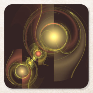 Abstrakte Verbindung Rechteckiger Pappuntersetzer