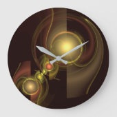 Abstrakte Verbindung Runde Große Wanduhr (Vorderseite)