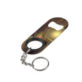 Abstrakte Verbindung Schlüsselanhänger Flaschenöffner (Rückseite Schrägansicht)