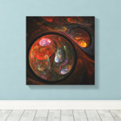 Abstrakte Verbindung Schwarz/Weiß Leinwanddruck (Insitu (Holzboden))