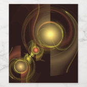 Abstrakte Verbindung Weinetikett (Einzelnes Label)