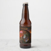 Abstrakte Verbindungsart Bierflaschenetikett (Vorderseite)