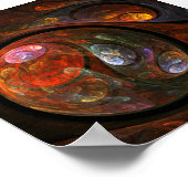 Abstrakte Verbindungsart Poster (Ecke)