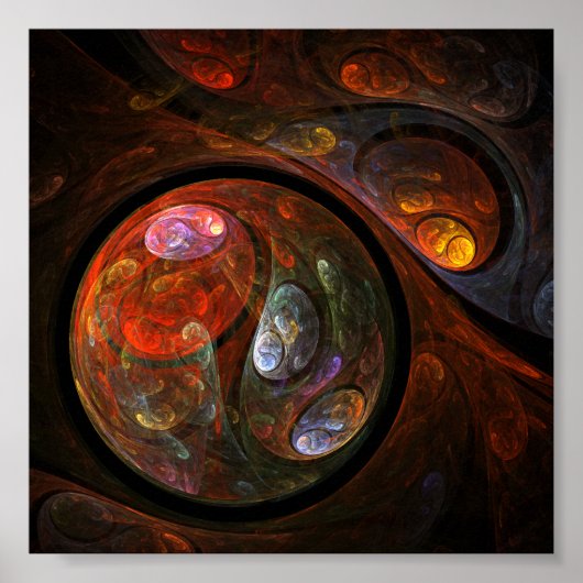 Abstrakte Verbindungsart Poster (Vorne)