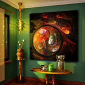 Abstrakte Verbindungskunst gepackte Leinwand