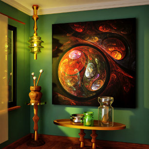 Abstrakte Verbindungskunst gepackte Leinwand