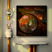 Abstrakte Verbindungskunst gepackte Leinwand