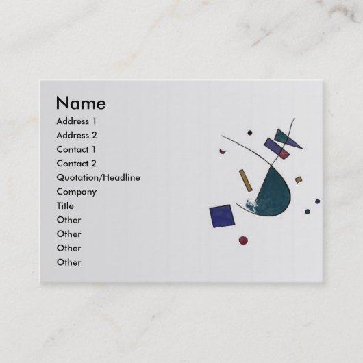 Abstrakte Verdi-Visitenkarte Visitenkarte (Vorderseite)