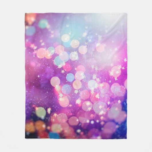 Abstrakte verschwommene blau-silberglänzende Schie Fleecedecke (Vorderseite)