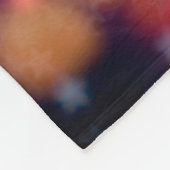 Abstrakte verschwommene blau-silberglänzende Schie Fleecedecke (Ecke)