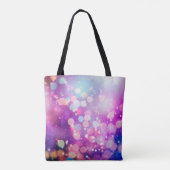 Abstrakte verschwommene blau-silberglänzende Schie Tasche (Rückseite)